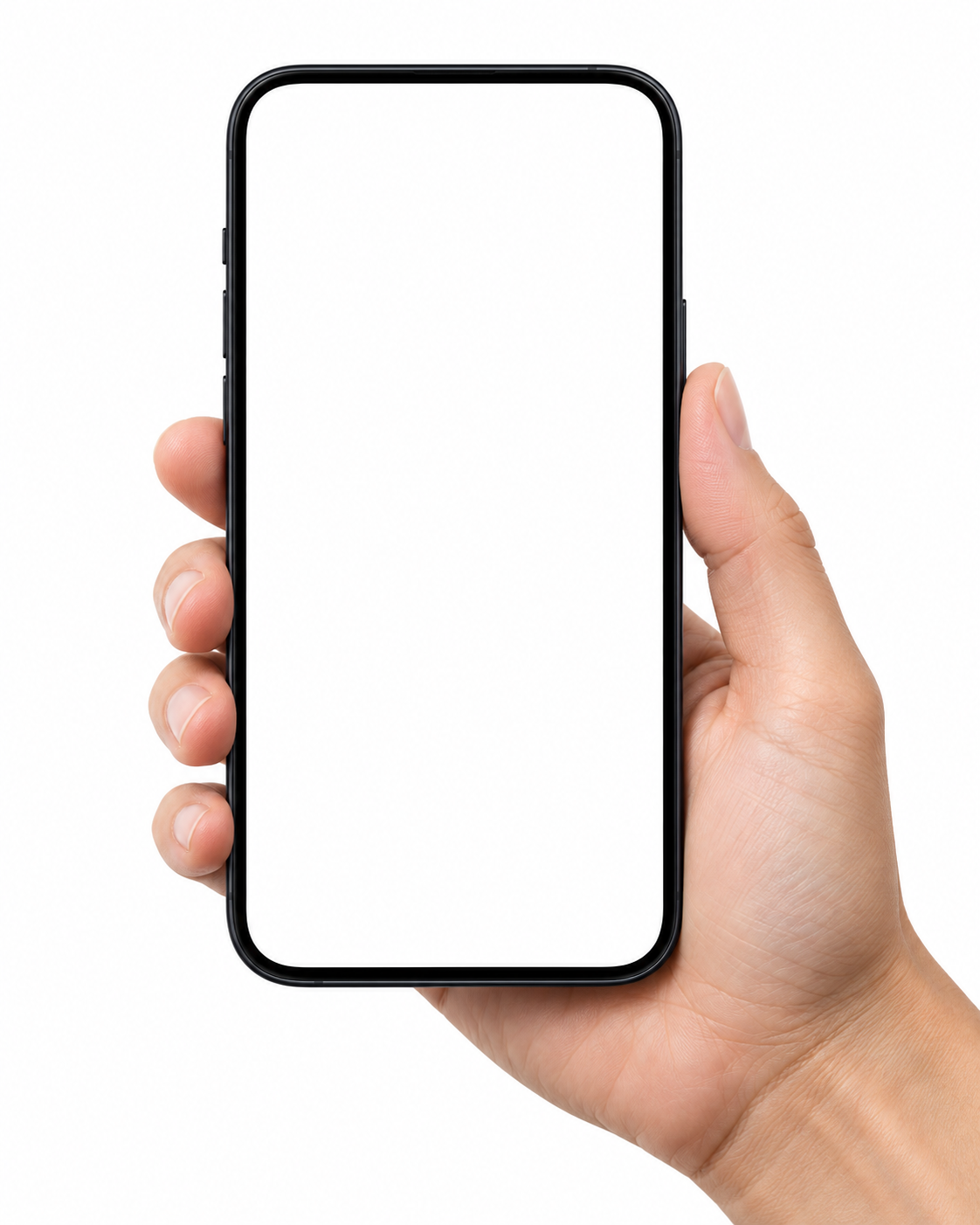 Main tenant un téléphone, illustration générée